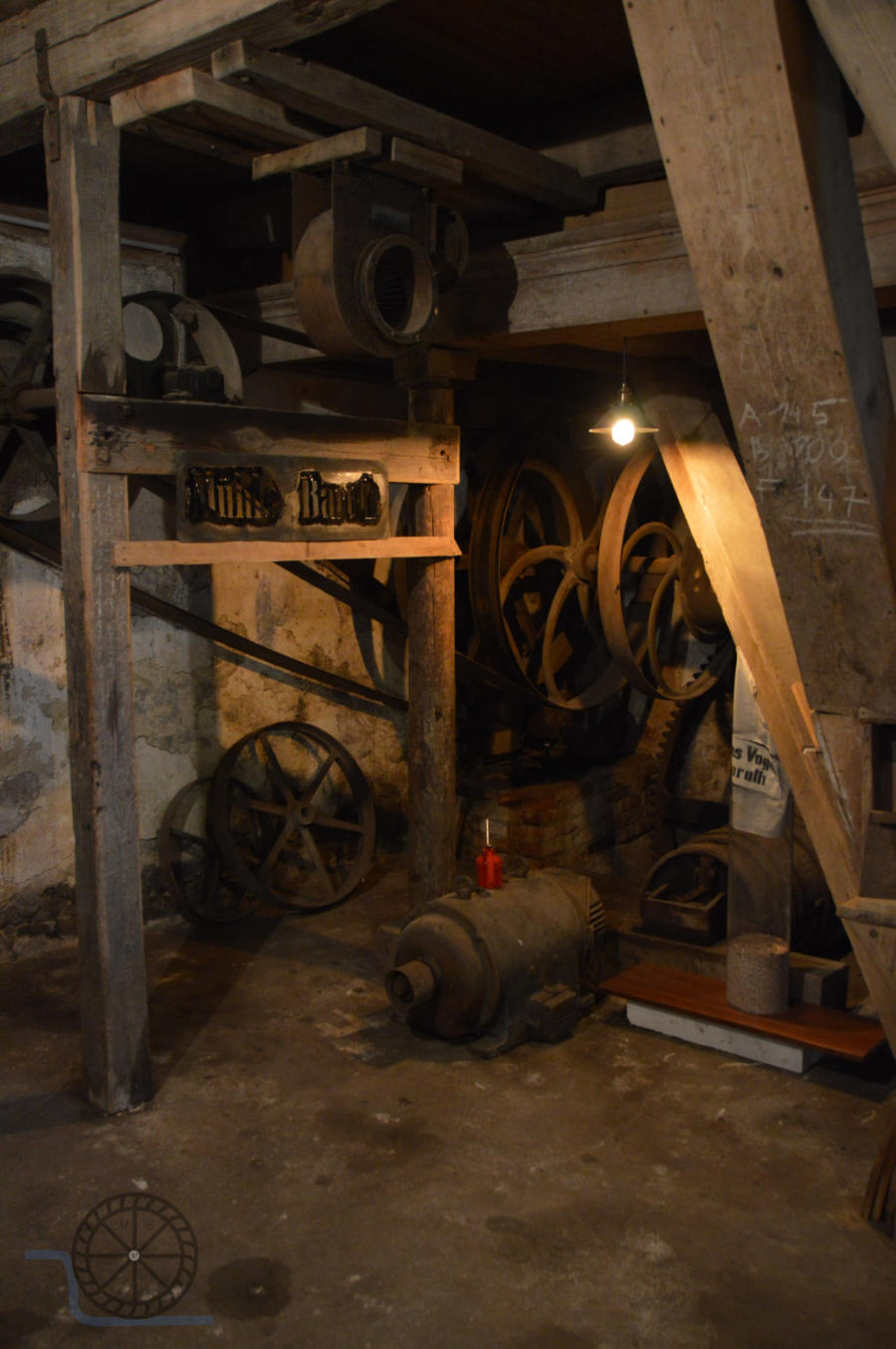 Detail der historischen Mühlentechnik